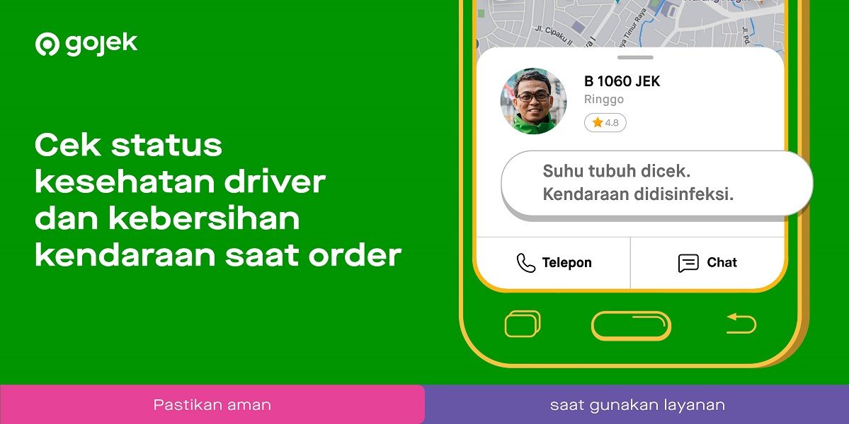 <p>Pemeriksaan suhu tubuh mitra driver Gojek. / Gojek.com</p>
