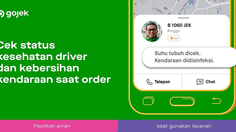 <p>Pemeriksaan suhu tubuh mitra driver Gojek. / Gojek.com</p>
