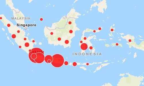 <p>Peta persebaran COVID-19 di Indonesia. / Covid19.go.id</p>
