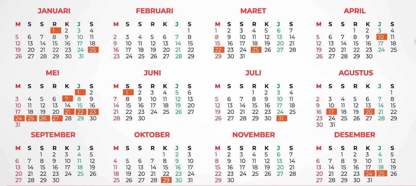 <p>Kalender 2020. / Hariliburnasional.com</p>
