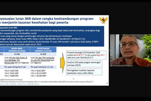 <p>Staf Ahli Menteri Keuangan Bidang Pengeluaran Negara, Kementerian Keuangan, Kunta Wibawa dalam Media Briefing, Kamis, 14 Mei 2020/ Sumber: Dokumentasi Trenasia.co</p>