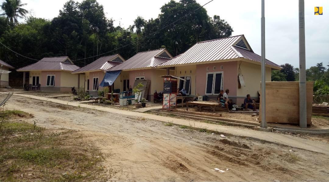 <p>Rumah khusus untuk warga yang terdampak bencana di bantaran Sungai Ogan Komering Ulu Selatan, Sumatera Selatan. / Dok. Kementerian PUPR</p>
