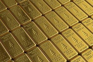 <p>Ilustrasi emas batangan. / Pixabay</p>