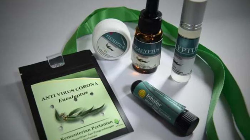 <p>Produk antivirus berbahan eucalyptus yang diluncurkan Kementan/Foto: Kementan</p>