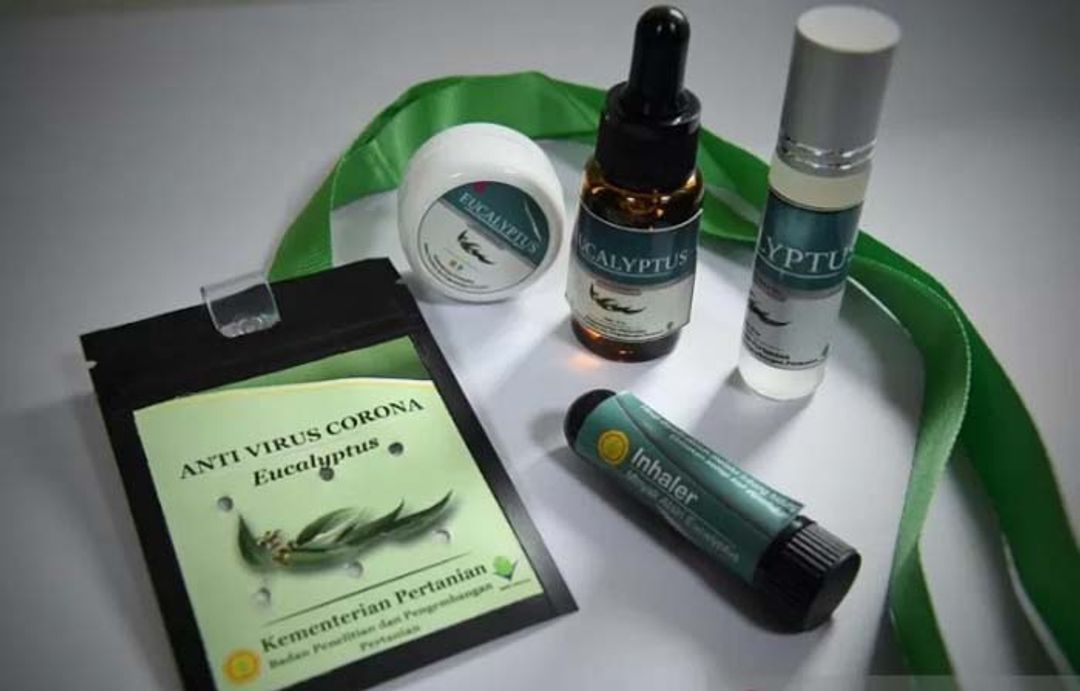 <p>Produk antivirus berbahan eucalyptus yang diluncurkan Kementan/Foto: Kementan</p>
