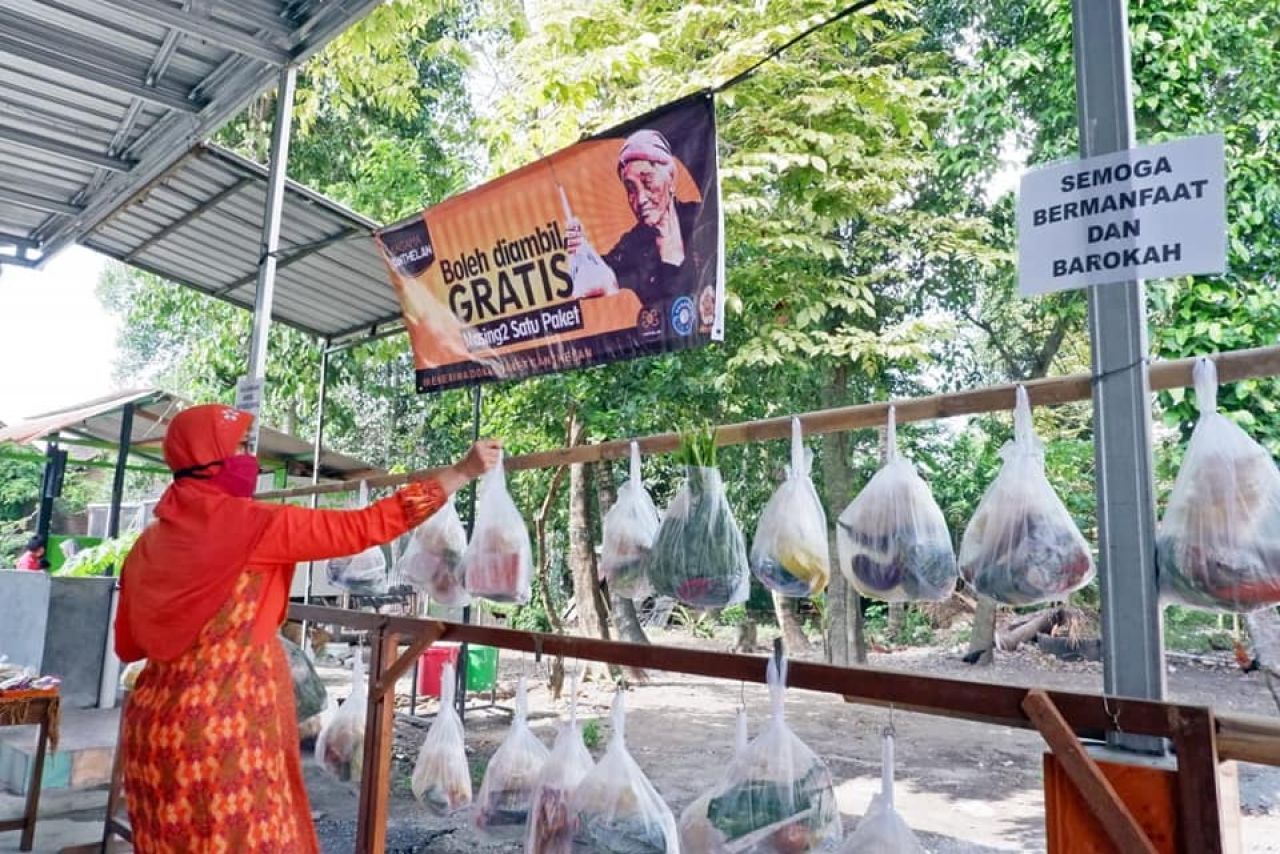 Program Canthelan Shodaqoh yang digelar warga Dusun Wiyoro Kidul.