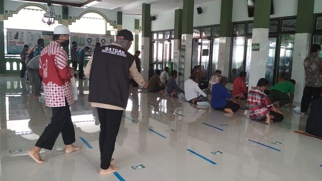 Masjid Diponegoro di Komplek Balaikota Yogyakarta mulai menggelar sholat Jumat pada 19 Juni 2020