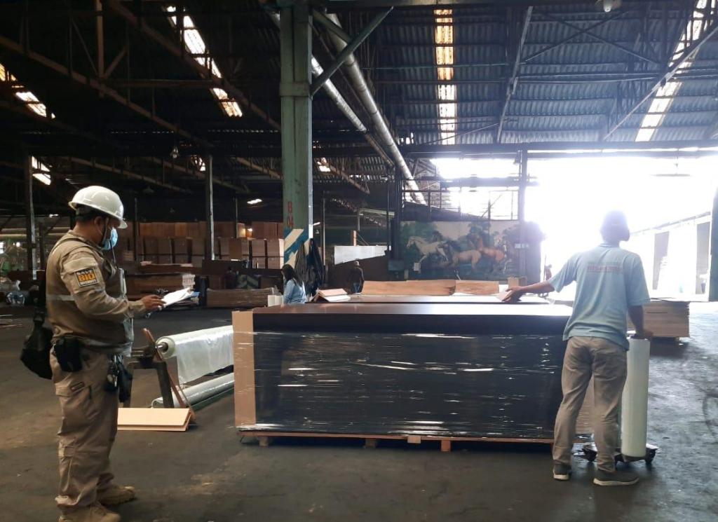 Balai Karantina Pertanian Balikpapan memantau proses kayu lapis sebelum dieskpor