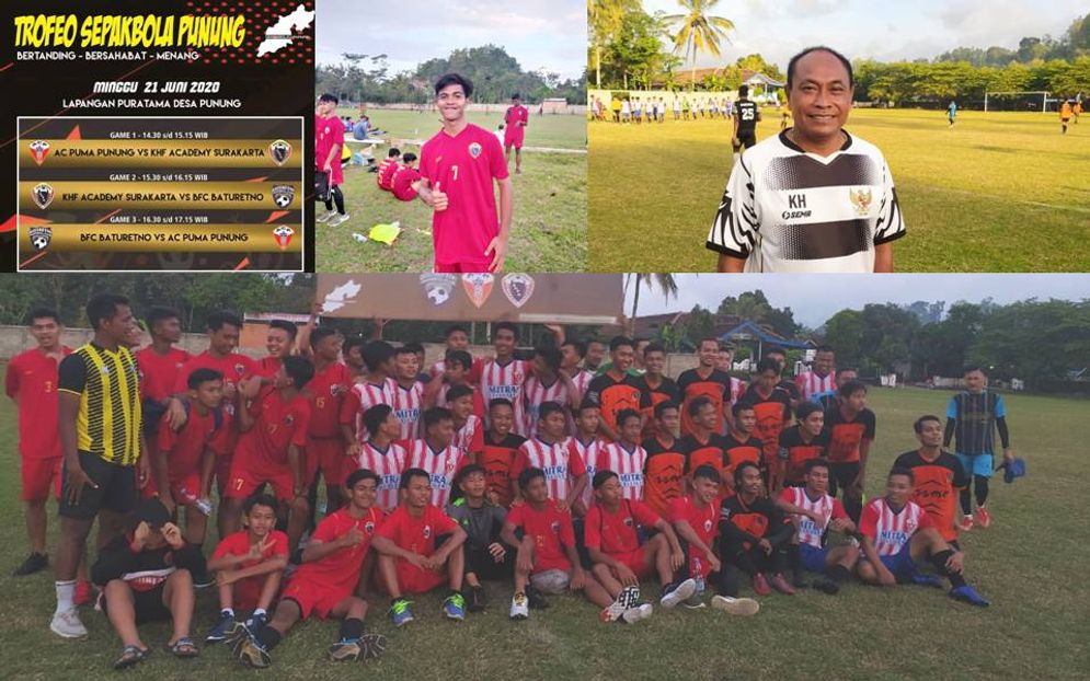 Suasana Kompetisi Latihan Bersama Sekolah Bola Surakarta di Lapangan Punung Pacitan