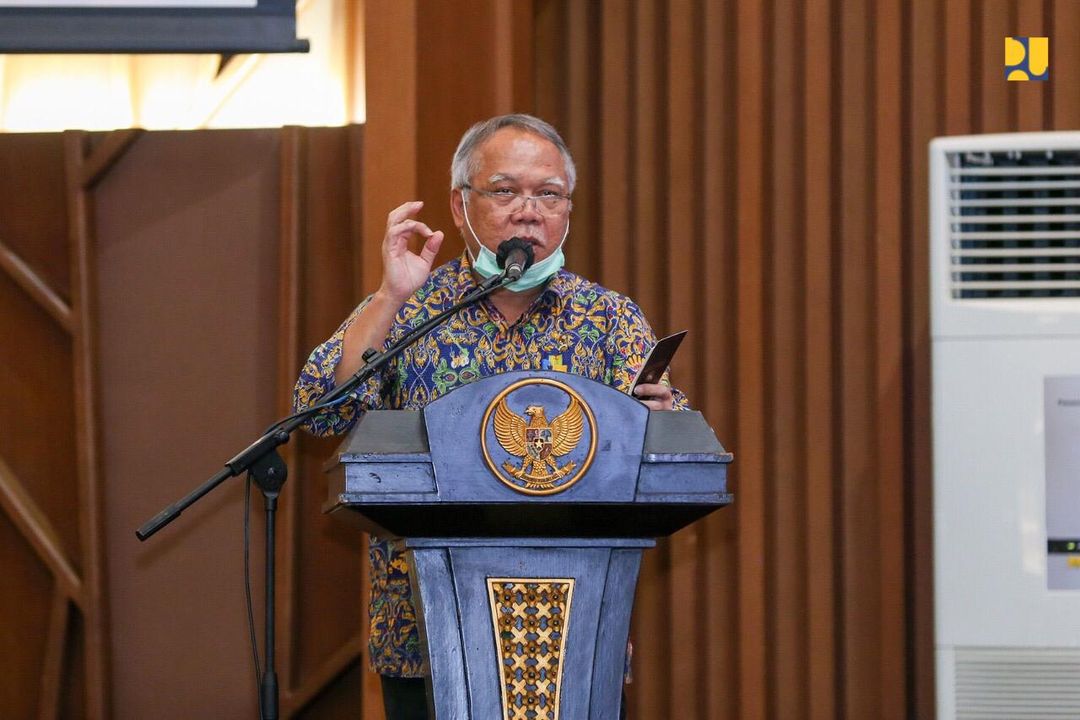 Menteri PUPR Basuki Hadimuljono dalam rapat kerja Kementerian PUPR, Senin, 22 Juni 2020. / Dok, Kementerian PUPR
