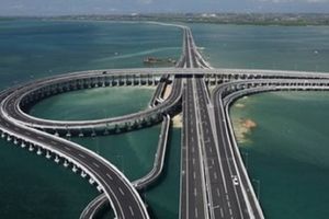 <p>Tol Bali Mandara dibangun di atas laut. / Bpjt.pu.go.id </p>

