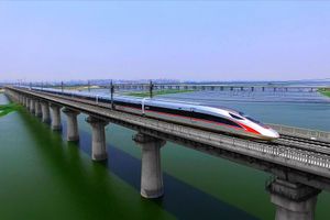 <p>Kereta api super cepat yang akan digunakan rute Jakarta-Bandung. Kereta api berkecepatan tinggi ini ditargetkan dapat memangkas waktu tempuh Jakarta-Bandung dari sebelumnya 3 jam menjadi 40 menit dengan kecepatan 350 kilometer per jam. Panjang rute KA cepat Jakarta-Bandung mencapai 142,3 kilometer. / Kcic.co.id</p>
