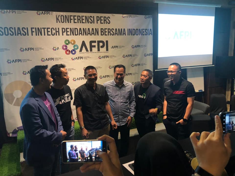 <p>Konferensi Pers Asosiasi Fintech Pendanaan Bersama (AFPI), 16 Mei 2019/ Facebook @afpi.fintech</p>
