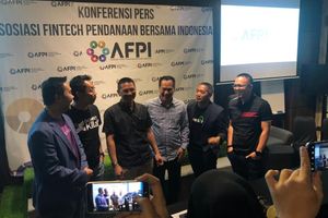 <p>Konferensi Pers Asosiasi Fintech Pendanaan Bersama (AFPI), 16 Mei 2019/ Facebook @afpi.fintech</p>
