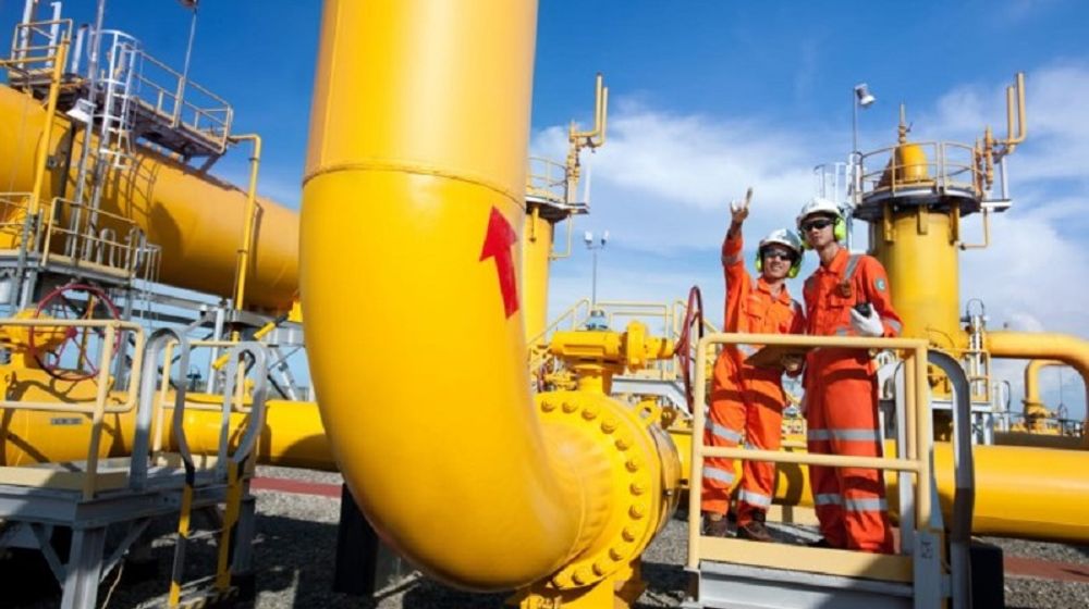 Pipa gas milik PT Perusahaan Gas Negara Tbk.