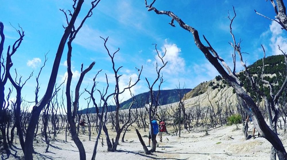 <p>Gunung Papandayan adalah salah satu wisata alam unggulan Kabupaten Garut, Jawa Barat. / Foto: Sukirno/TrenAsia</p>
