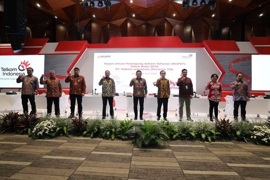 <p>Jajaran direksi dan komisaris PT Telekomunikasi Indonesia (Persero) Tbk. atau Telkom yang terpilih pada RUPS 2020. / Facebook @TelkomIndonesia</p>
