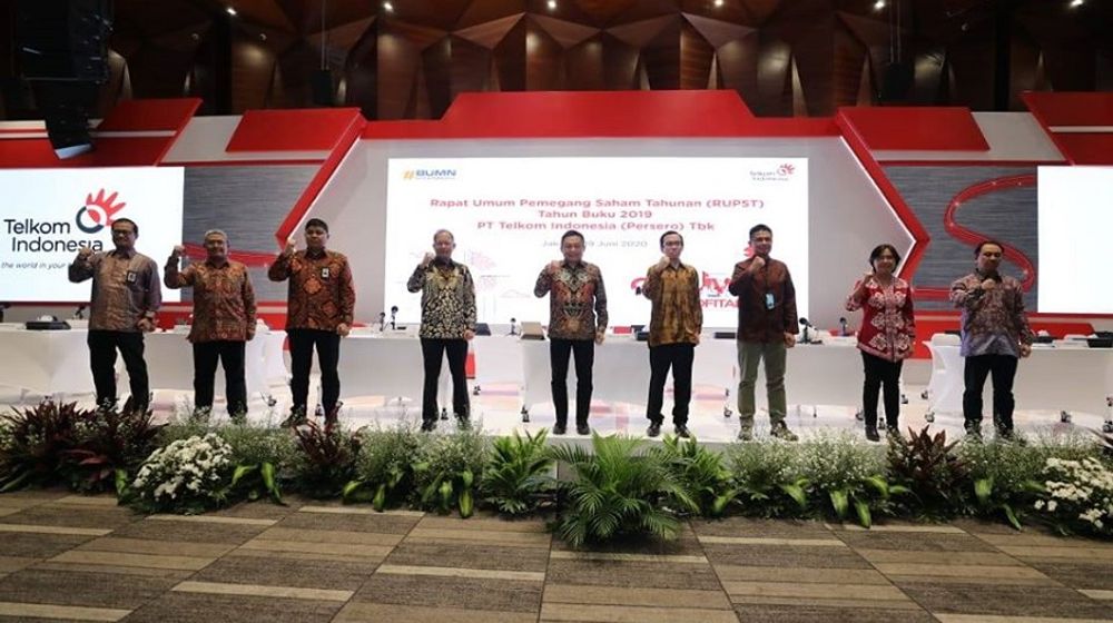 <p>Jajaran direksi dan komisaris PT Telekomunikasi Indonesia (Persero) Tbk. atau Telkom yang terpilih pada RUPS 2020. / Facebook @TelkomIndonesia</p>
