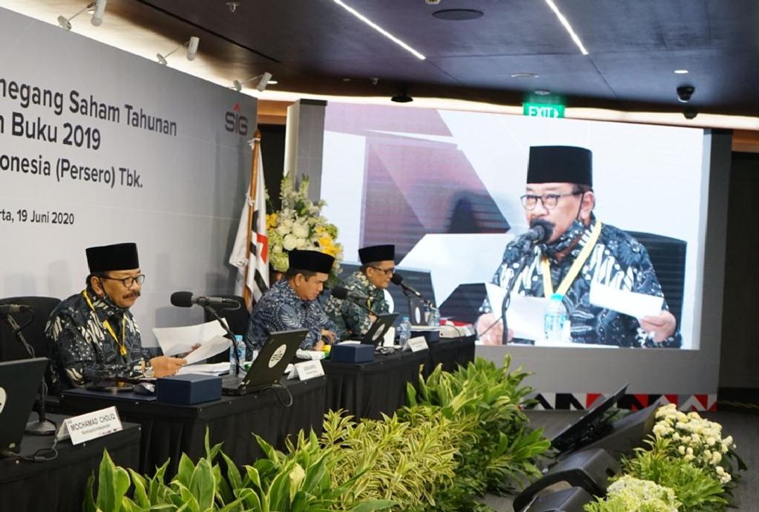 <p>PT Semen Indonesia (Persero) Tbk. (SMGR) menggelar rapat umum pemegang saham tahunan (RUPST) 2020 pada hari ini, Jumat, 19 Juni 2020. / Dok. Semen Indonesia</p>
