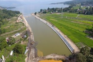 <p>Alur Tano Ponggol di kawasan strategis pariwisata nasional (KSPN) Danau Toba. / Dok. Kementerian PUPR</p>