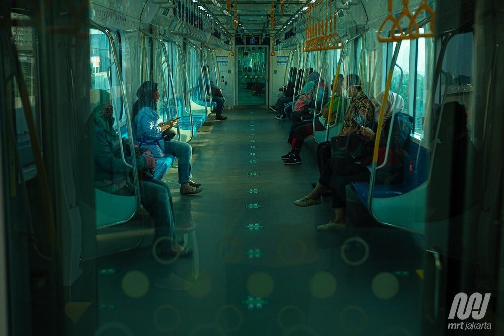 <p>Penggunaan MRT Jakarta sesuai protokol kesehatan. / MRT Jakarta</p>
