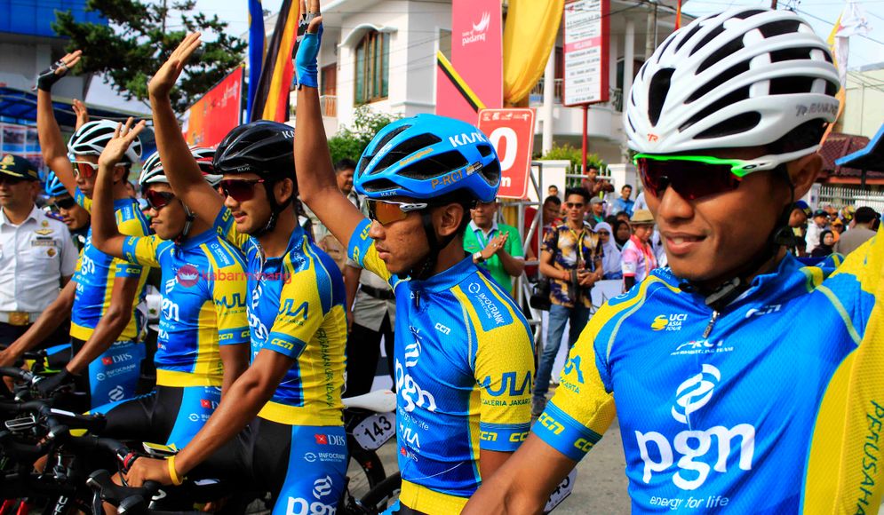 PGN Cycling Team turut jadi peserta TdS 2018/Foto: M Hendra/KabarMinang.Id