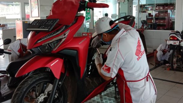 AHASS Lampung Tawarkan Paket Servis Motor New Normal