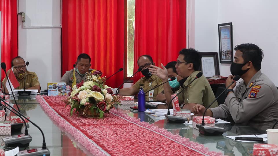 Pemkot Banjarmasin saat rapat koordinasi bersama Polresta Banjarmasin, Kodim 1007/Banjarmasin