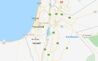 <p>Tangkapan Layar Peta Israel di Google Maps pada Jumat, 24 Juli 2020, tidak tertulis Palestina. / Google</p>
