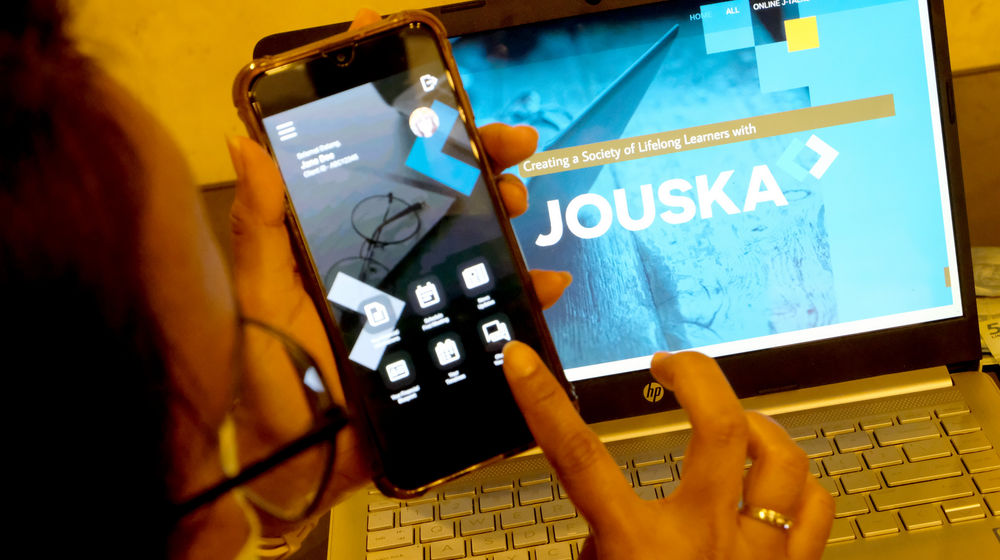 <p>Aplikasi perencana keuangan Jouska. Foto: Ismail Pohan/TrenAsia</p>
