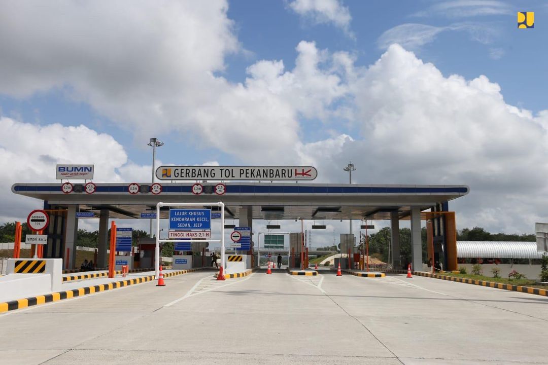 <p>Gerbang Tol Pekanbaru-Dumai. / Dok. Kementerian PUPR</p>
