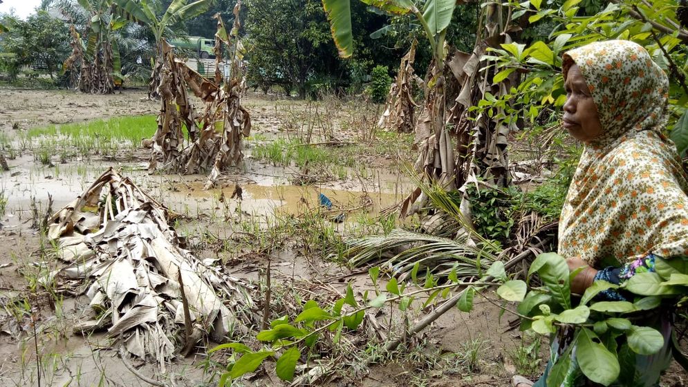 Nurhasanah warga terdampak banjir limbah batubara