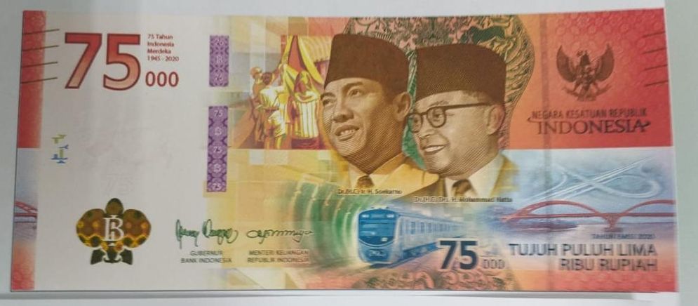 Uang Rupiah Pecahan Khusus Rp 75.000