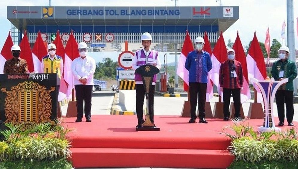 Presiden Joko Widodo meresmikan jalan tol ruas Sigli-Banda Aceh Seksi 4 yang menghubungkan Indrapuri-Blang Bintang dalam kunjungan kerjanya ke Provinsi Aceh pada Selasa, 25 Agustus 2020/Setneg.go.id