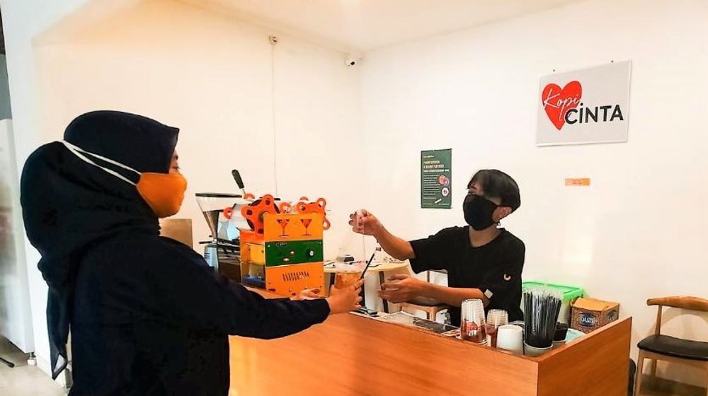 <p>Gerai kopi cinta milik OYO Rooms Indonesia. / Dok. OYO Rooms Indonesia </p>
