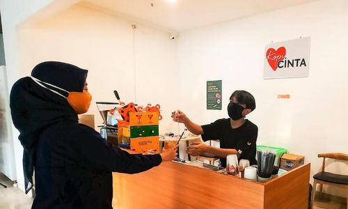 <p>Gerai kopi cinta milik OYO Rooms Indonesia. / Dok. OYO Rooms Indonesia </p>
