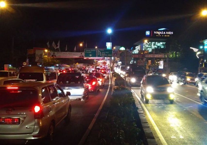 <p>Kemacetan parah terjadi di jalur Puncak, Bogor, Jawa Barat. / Dok. NTMC Polri</p>
