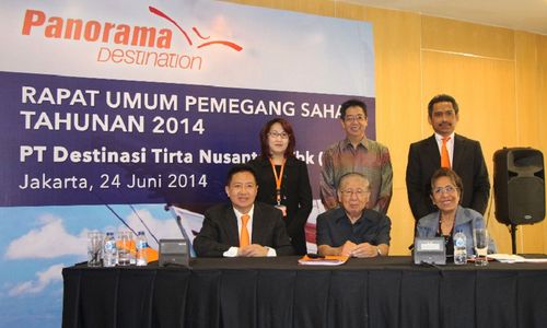 <p>PT Destinasi Tirta Nusantara Tbk. (PDES) yang merupakan anak usaha Panorama Grup saat menggelar RUPS. / Dok. Perseroan</p>

