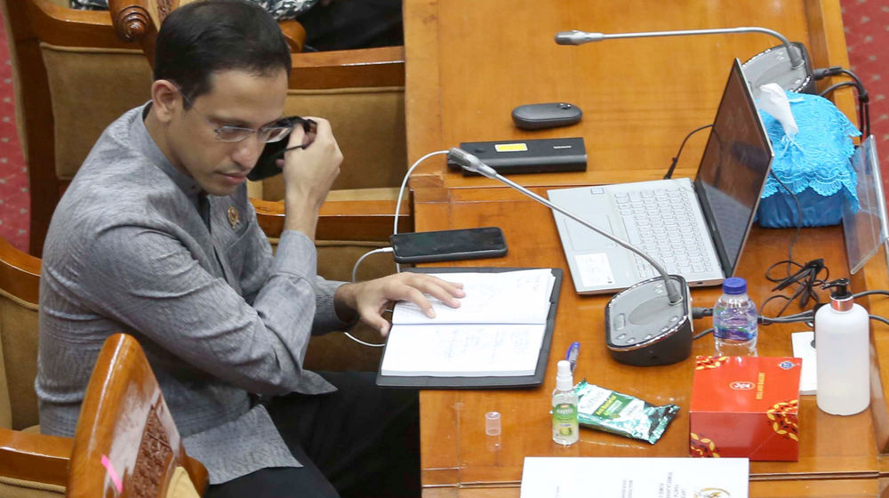 <p>Menteri Pendidikan dan Kebudayaan Nadiem Makarim. Foto: Ismail Pohan/TrenAsia</p>
