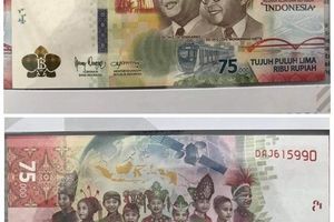 <p>Uang rupiah baru pecahaan Rp75.000 yang dirilis untuk memperingati HUT ke-75 RI. / Istimewa</p>