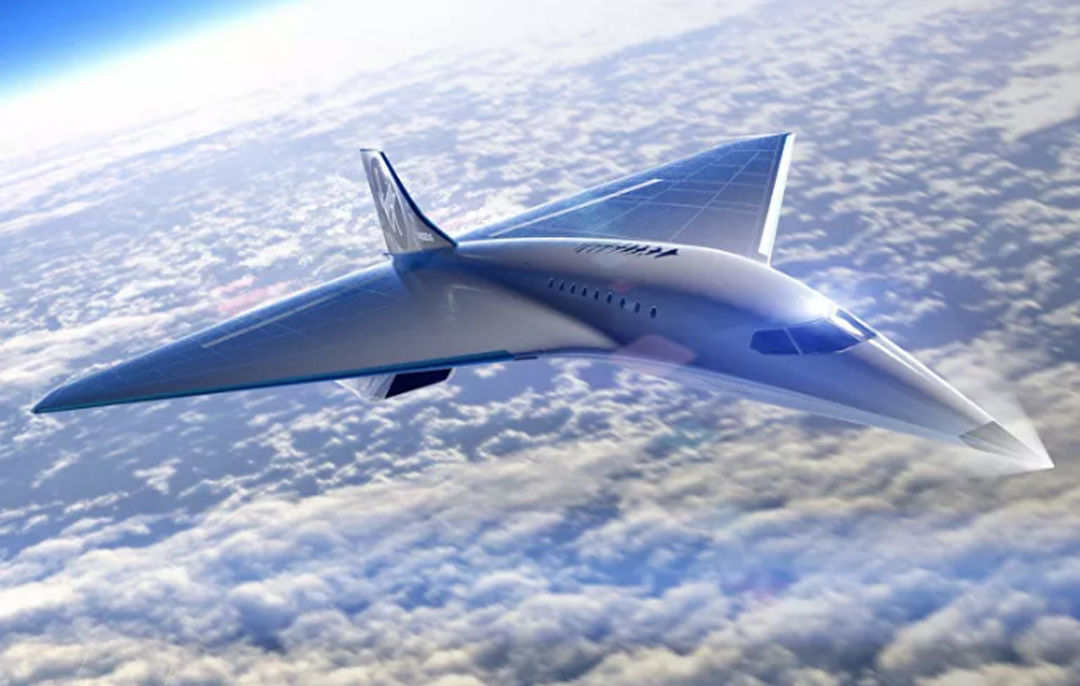 <p>Konsep pesawat penumpang supersonik yang diusulkan The Spaceship Company/Foto: The Spaceship Company</p>
