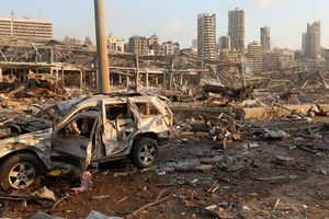 <p>Kerusakan akibat ledakan Beirut/Sky News </p>
