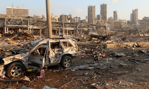 <p>Kerusakan akibat ledakan Beirut/Sky News </p>
