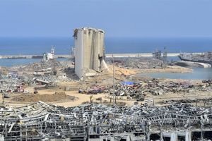 <p>Kerusakan akibat ledakan dahsyat di Beirut Lebanon/Aljazeera</p>
