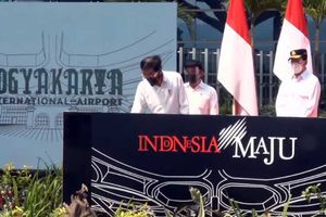 <p>Presiden Joko Widodo saat meresmikan Yogyakarta International Airport (YIA) /Foto: YouTube</p>
