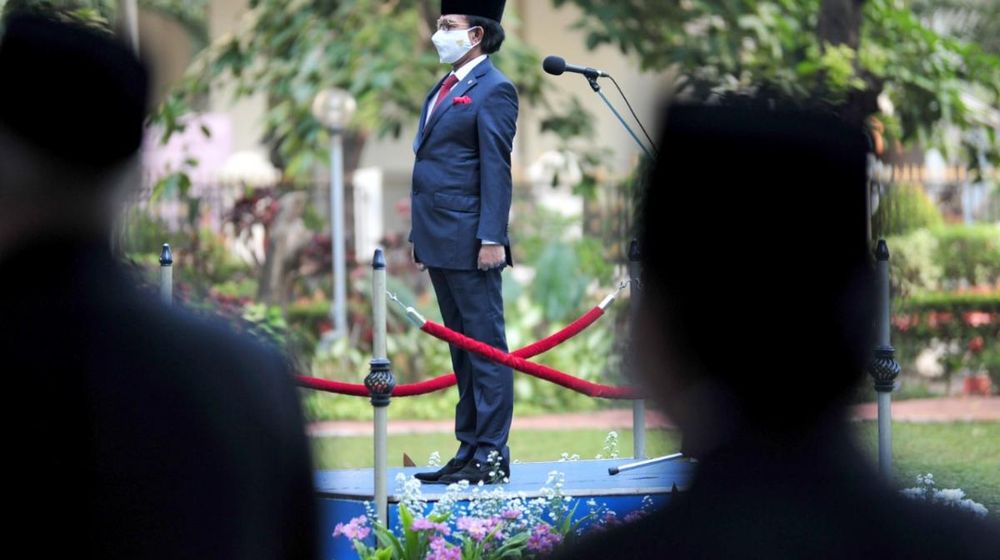 <p>Menkominfo saat menjadi Inspektur Upacara Harkitnas beberapa waktu lalu. (Foto: Kemenkominfo)</p>