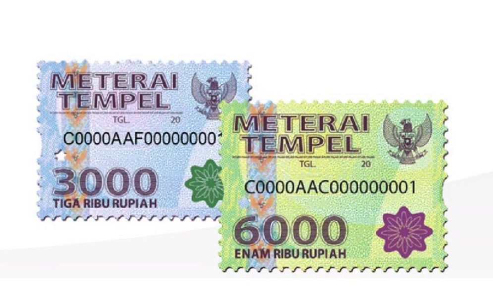 Materai Rp3.000 dan Rp6.000