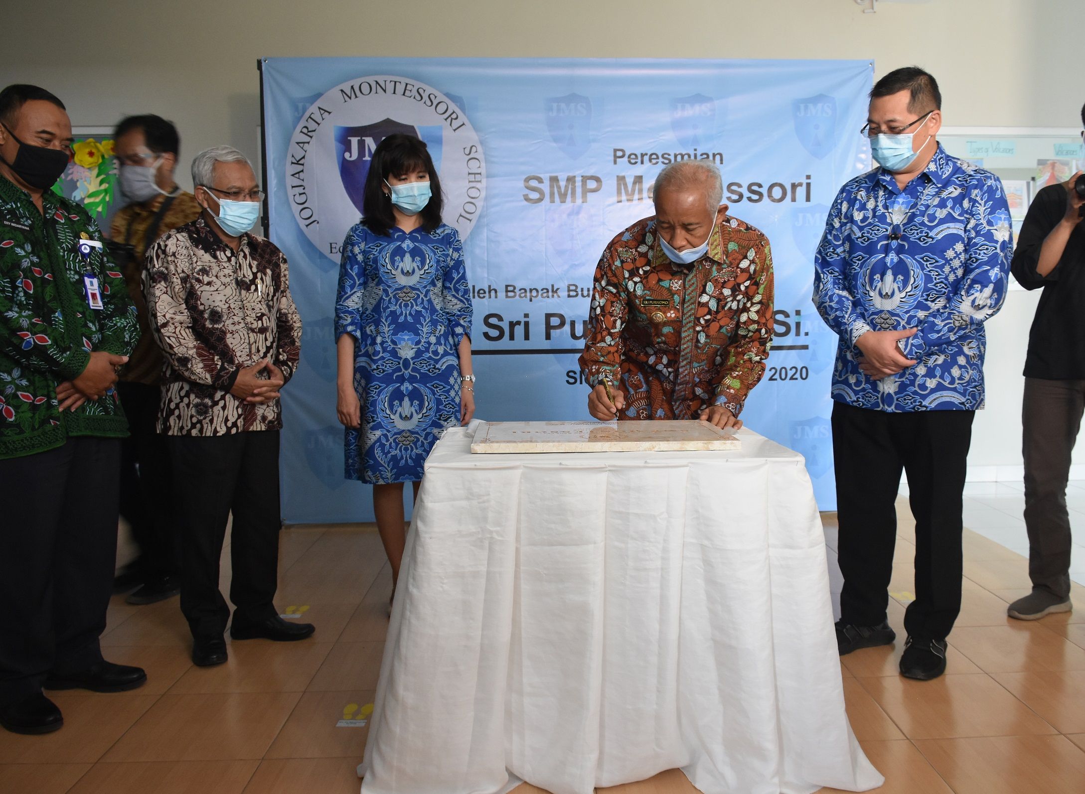 Bupati Sleman H Sri Purnomo saat peresmian