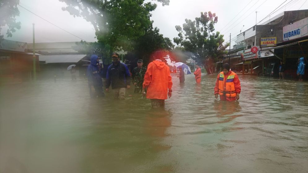 Kondiisi genangan air yang terjadi di Alai Padang dan saat ini BPBD tengah berada di lokasi/Foto: BPBD