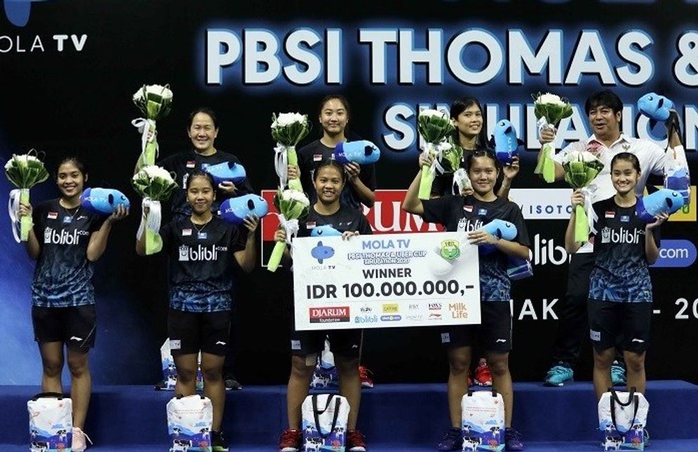 Ilustrasi tim atlet badminton Piala Uber 2020 / Badmintonindonesia.org